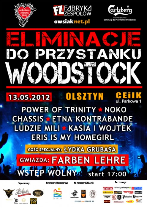 Półfinał Eliminacji do Przystanku Woodstock 2012 (Olsztyn, Centrum Edukacji i Inicjatyw Kulturalnych - 13.05.2012)