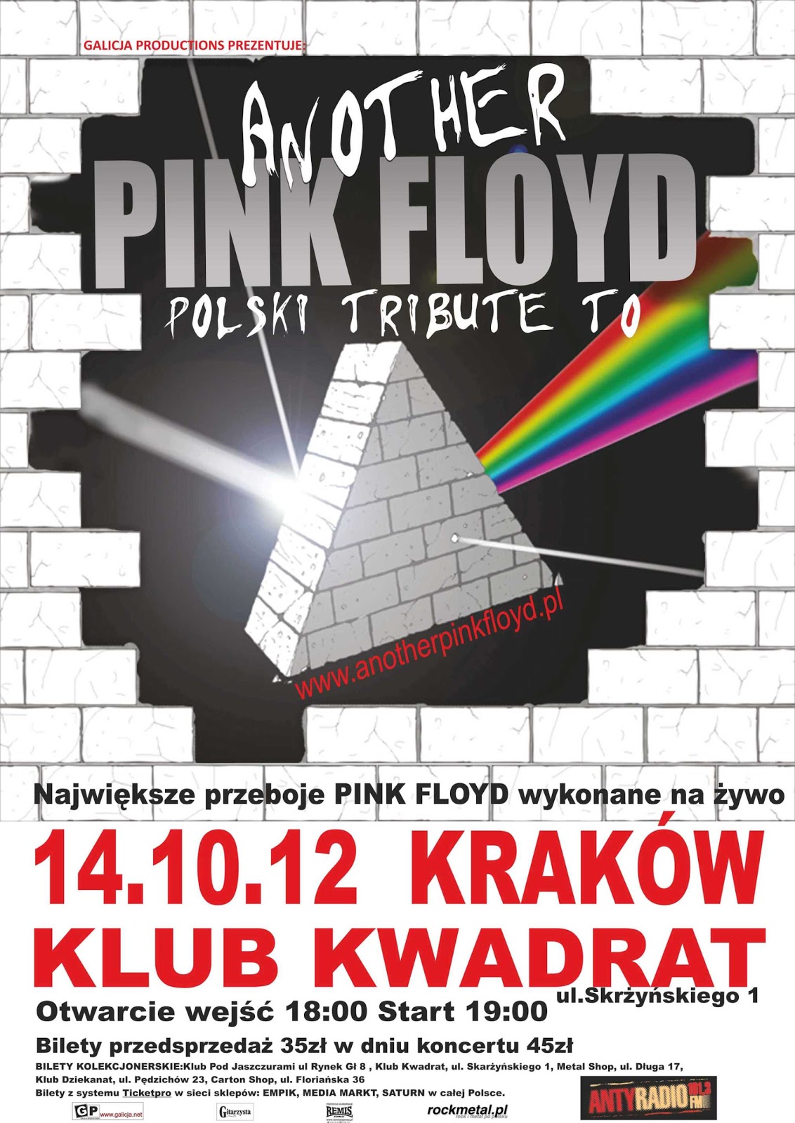 Another Pink Floyd zaprasza na trasę koncertową - koncert w Krakowie (Klub Kwadrat) już 14 października!