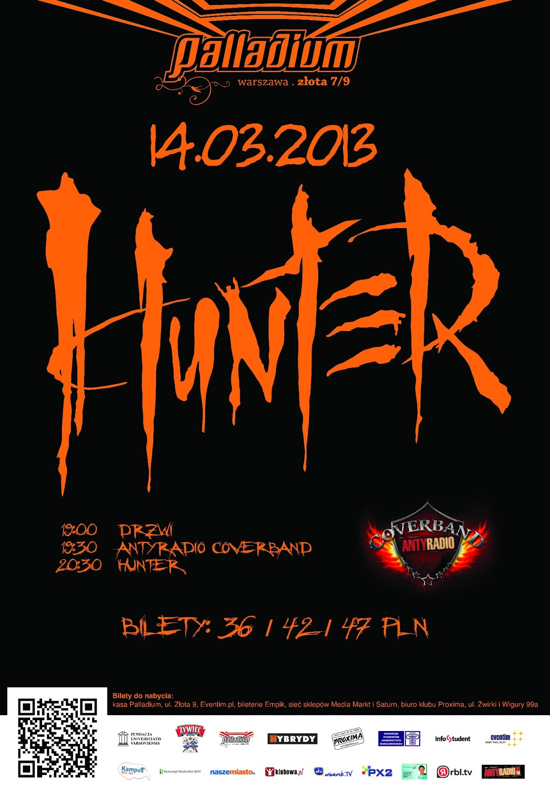 Hunter, Antyradio Coverband (Warszawa, Klub Palladium, 14.03.2013)